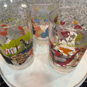 COLLECTIBLE Set of 3 SHREK McDonalds Drinking Glasses